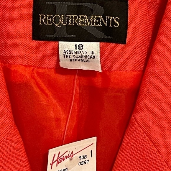 Vintage Requirements Orange Padded Sleeve Jacket Size 18 - Picture 7 of 7